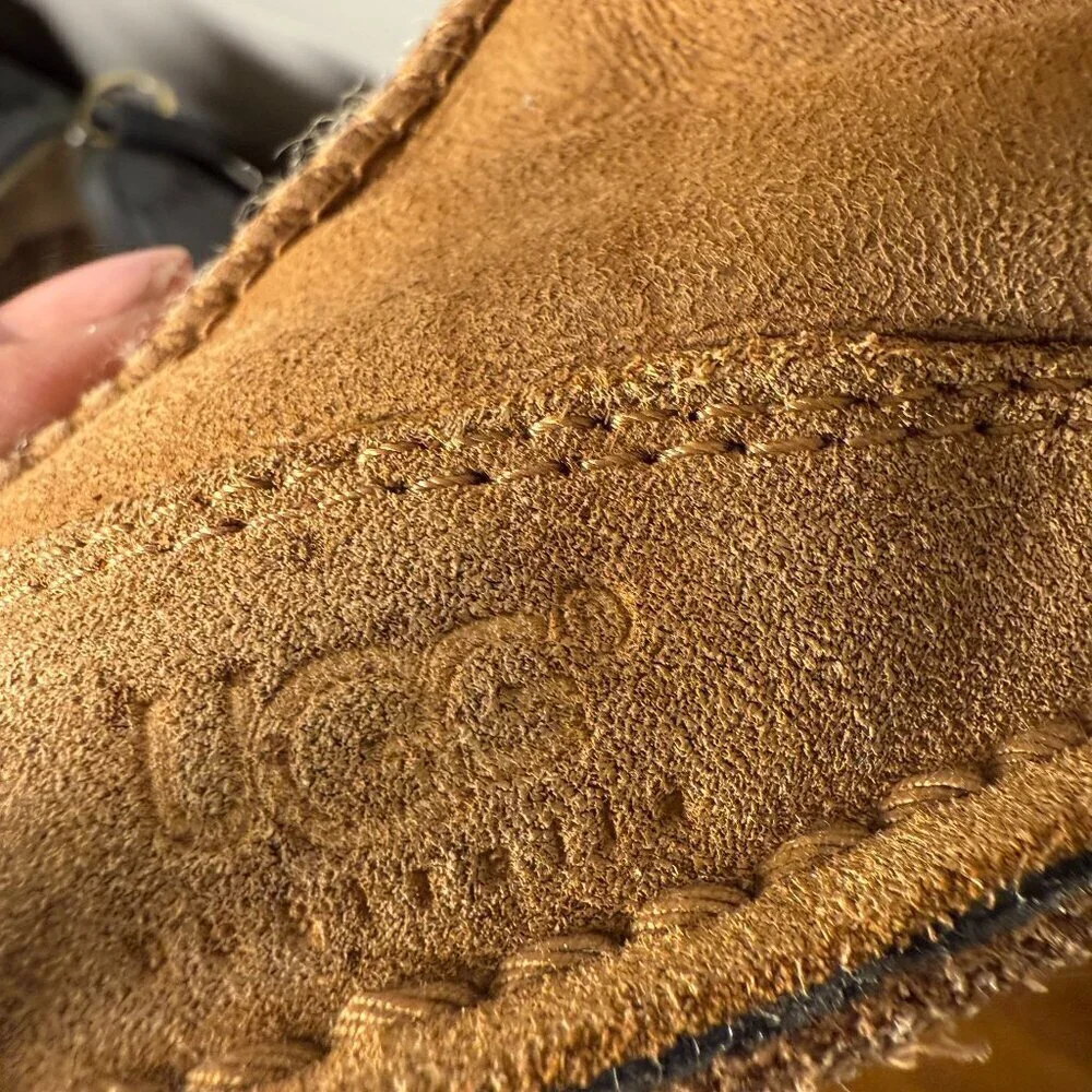 UGG Infant Toddler Boo Boots #5206 Chestnut Size Medium Genuine Sheepskin 12-18m